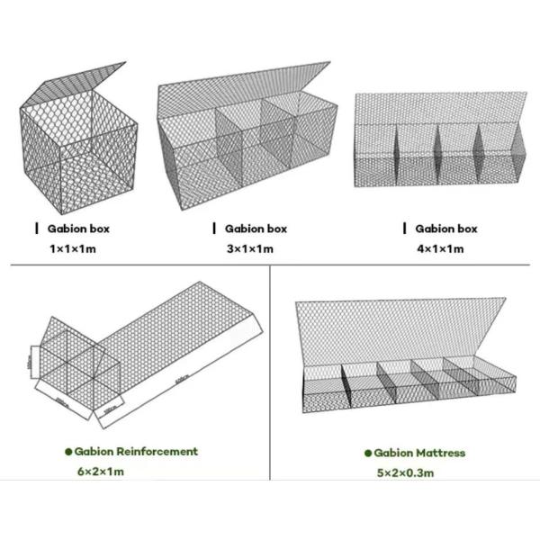 Double Twisted Class A Hexagonal Steel Mesh Gabion Cages for Retaining Walls