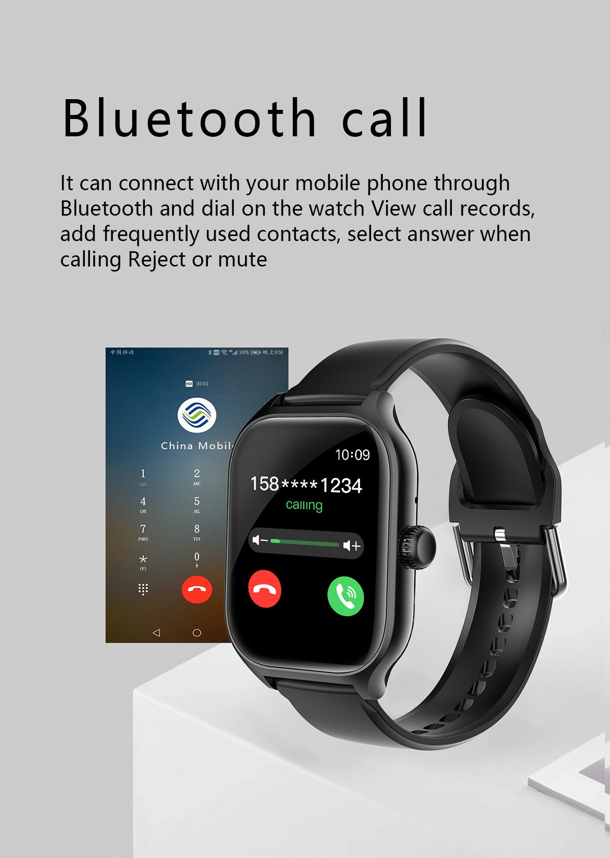 Eraysun GTS4 Smartwatch 2.01" BT Calling Ultra Low Power Chip SMS Alerts Sport BO Sleep Monitoring Reloj Wearable Smart Watches