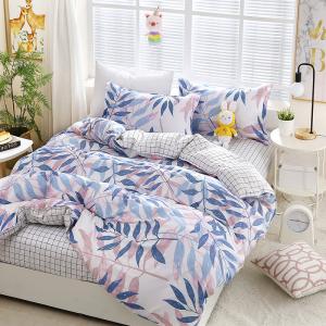 China Transform Your Bedroom with 100% Polyester Printed Plant Design Bed Sheets and Cases on sale