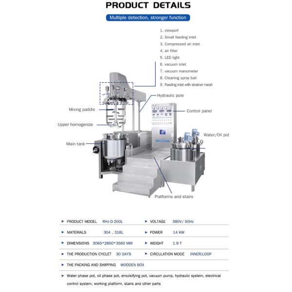 Factory Mayonnaise Mixer Machine Tomato Ketchup Chili Paste Making Machine Vacuum Emulsifying Mixer