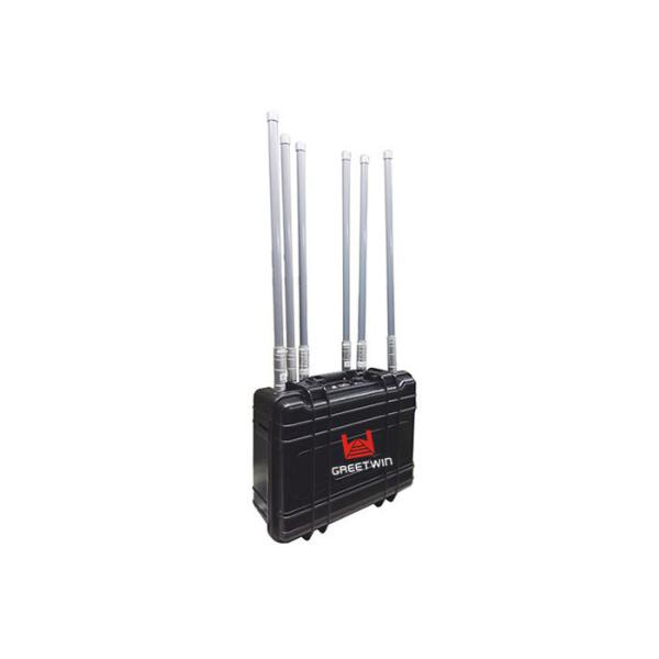 Anti Terror Units Manpack Jammers , Max 90w Radio Frequency Blocker High Power