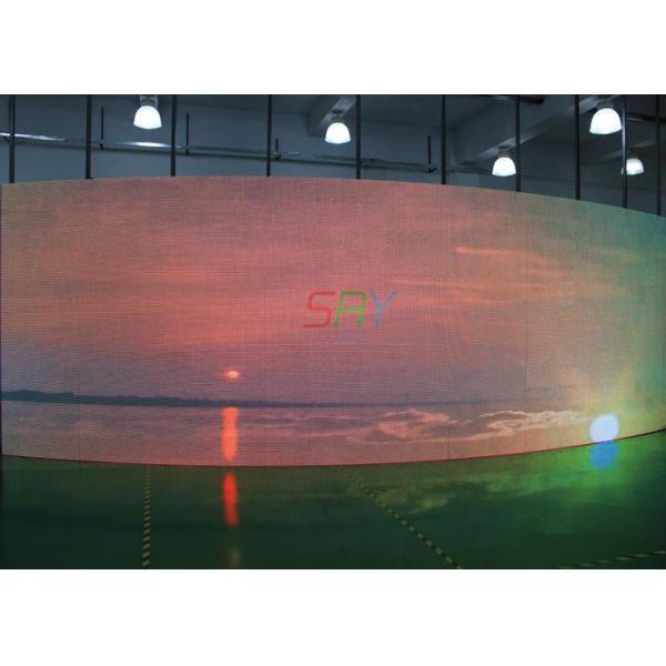 8,000nits Curved LED Screens IP65 P16 Static LED Display For Advertising