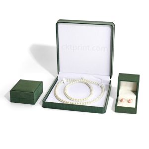 Personalized Luxury Bracelet Earring Jewelry Packaging Box With Best Leather