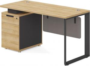 China 1.4M Melamine Office Furniture Table Desk With Metal Legs SGS certificate on sale