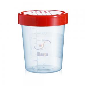 China Sterile Plastic Urine Sample Container 40ml With Mouth On Cap on sale