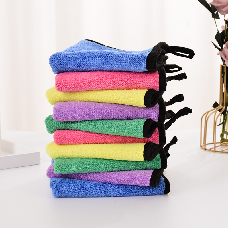 Car Wash Towel Coral Velvet Cleaning Absorbent Rag Microfiber Car Towel Custom 30*30cm
