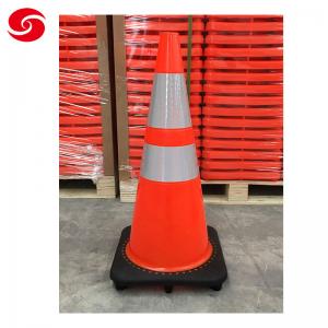 China America Standard Outdoor Rescue Equipment Reflective Orange PVC Plastic Cone on sale