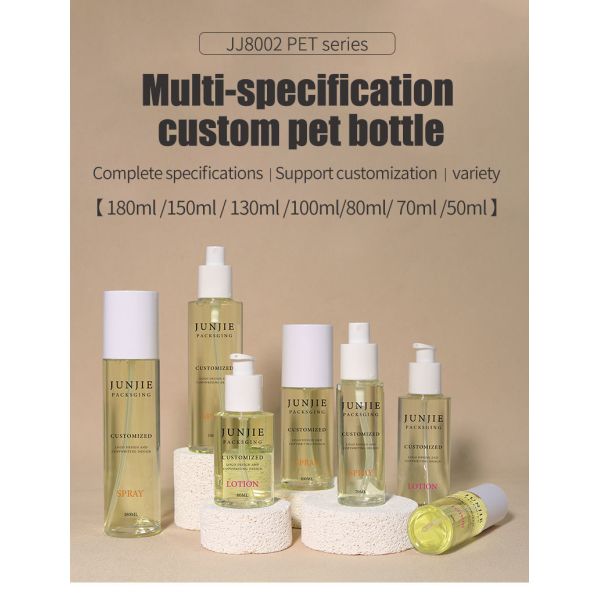 Wholesale PET Plastic Toner Spray Bottle 50ml 100ml 130ml Empty Cosmetic Fine Mist Bottle Transparent Frosted for Skincare