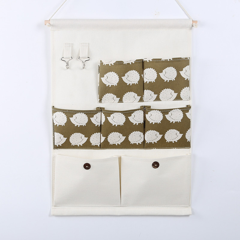 hanging storage bag pockets organizer door wall chest holder customized hedgehog whale owl