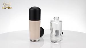 Quality 30ml Cosmetic Makeup Glass Lotion Bottle Liquid Foundation Bottle With Pump wholesale