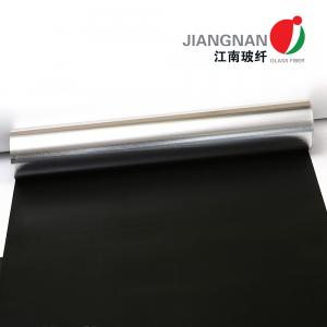 Quality Thermal Insulation Fabric Fireproof Silicone Coated Fibreglass Cloth Black Fiberglass Cloth wholesale