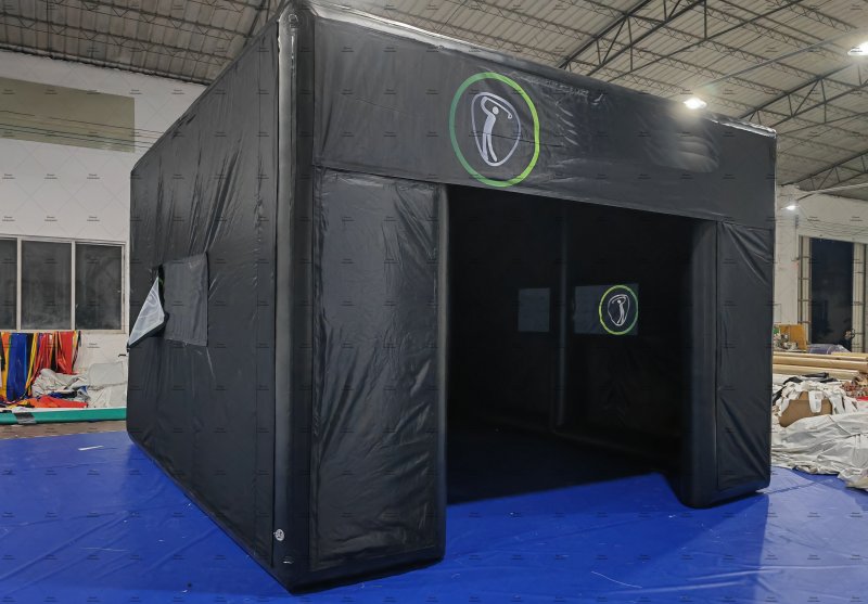 Portable Airtight PVC Golf Cage Enclosures Inflatable Golf Simulator Practicing Simulator Tent With Hitting Screen