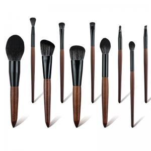China Vegan Cosmetic Brush Set 10pcs Well Functional And Practical Brushes on sale