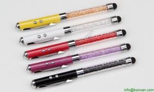 China fancy laser pen with touch tip,laser ball pen with led touch tip on sale
