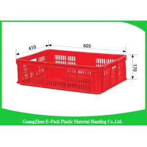 Quality Economic Plastic Stacking Crates , Recyclable Industrial Plastic Crates Space Saving wholesale