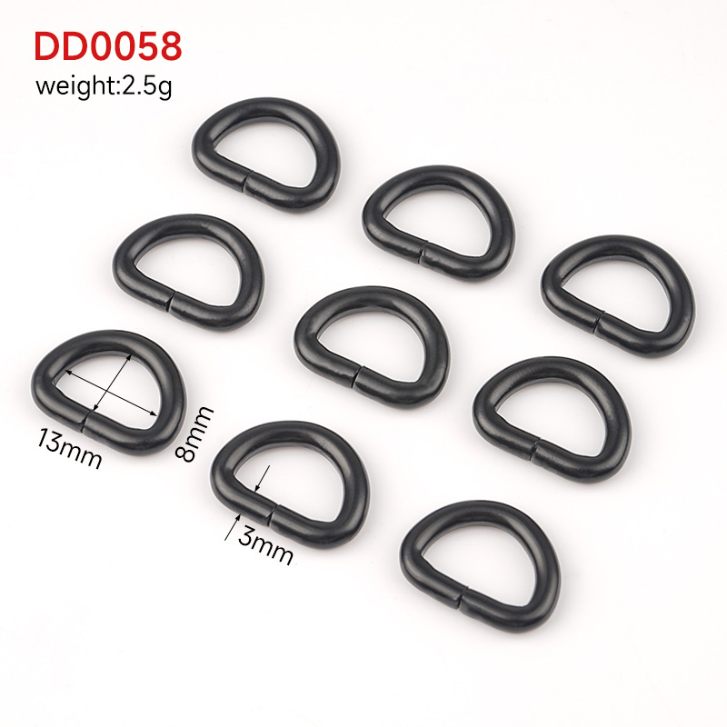 User-Friendly Style D Shape Hardware Ring 13 mm D-Ring for Purse Clothing Buckle