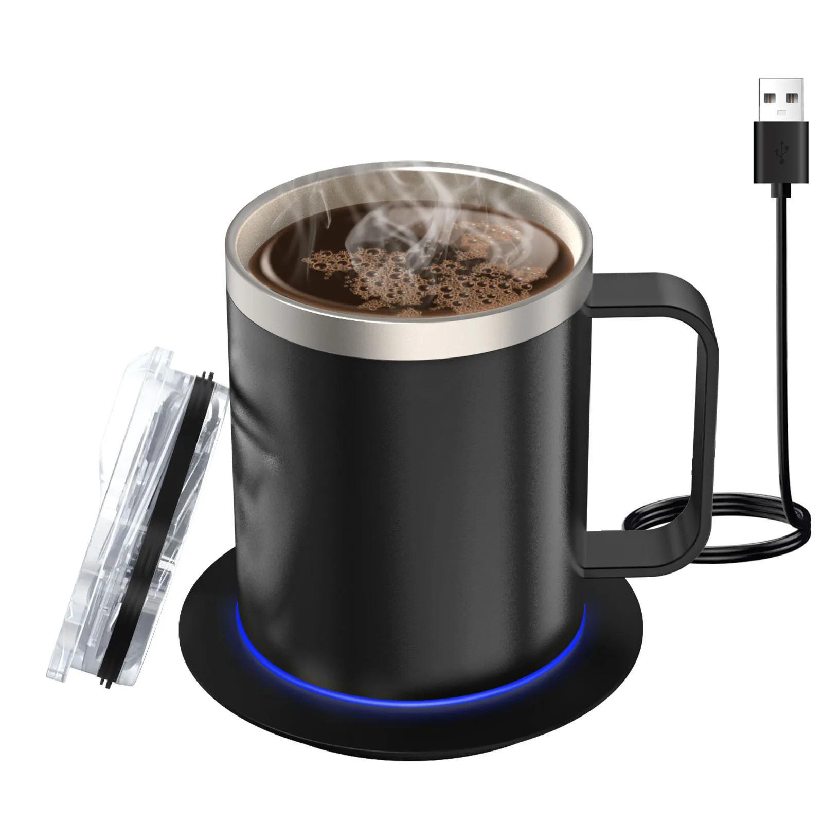 Electric Smart Coffee Mug Warmer With Thermostat USB Heated