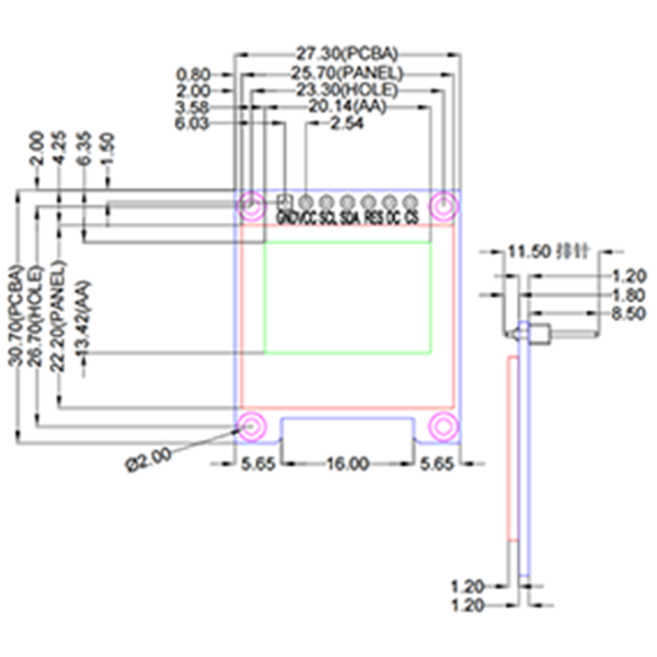 0.95-inch OLED Color Display Color OLED Display OLED Module SSD1131Z Driver,segment lcd display,segment lcd