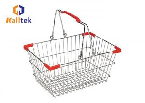 Quality Chrome Plating Metal Shopping Baskets 28L For Retail Stores wholesale