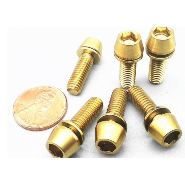 Grade 5 Hex Socket Head Cap Screw Titanium Alloy For Bicycle Rainbow Color
