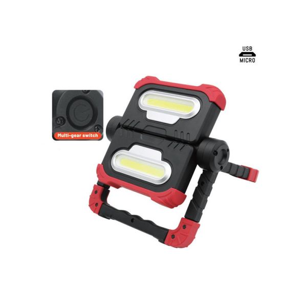 Foldable Flood Work Light (2000lm, Power Bank) – for Construction, Outdoor Events, Emergencies