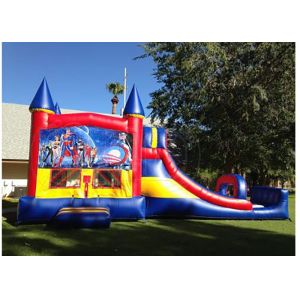 Commercial Inflatable Jumping Castle / Portable Bounce House And Slide