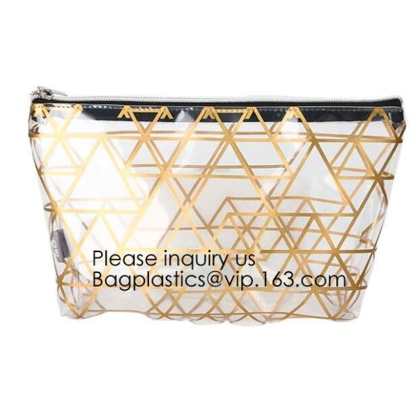 Promotional EVA cosmetic pouch bag with a rubber handle,eco friendly transparent BSCI women EVA cosmetic bag, bagease