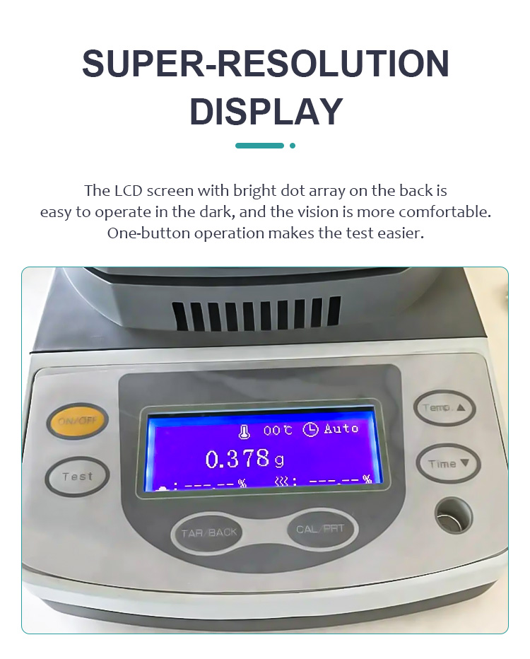High Precision Corn Grain Moisture Analyzer for Fast Food Advised Sample Amount 3-10g