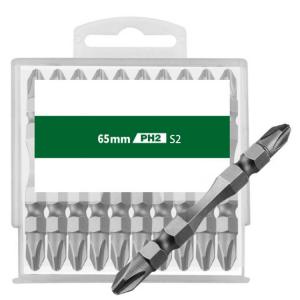 Quality Double ended screw bits S2 65mm 110mm cross screwdriver bit of ph2  slotted screwdriver bits wholesale