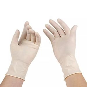 Disposable medical sterile powdered surgical latex gloves