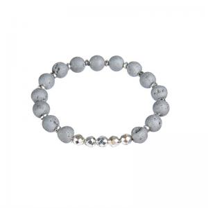 Quality Adjustable size Beaded Stone Bracelet , Silver Healing Chakra Bracelet for Lady wholesale