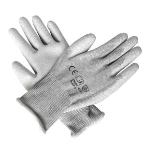 Dust Free PU Coated ESD Palm Fit Anti Static Gloves