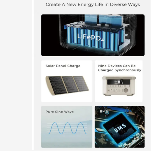 Outdoor Charging Lithium Portable Power Station 600w Portable Solar Generator For Camping