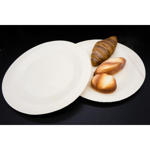 9 Inch Bamboo Wooden Plates Kitchen Untensils Natural Round