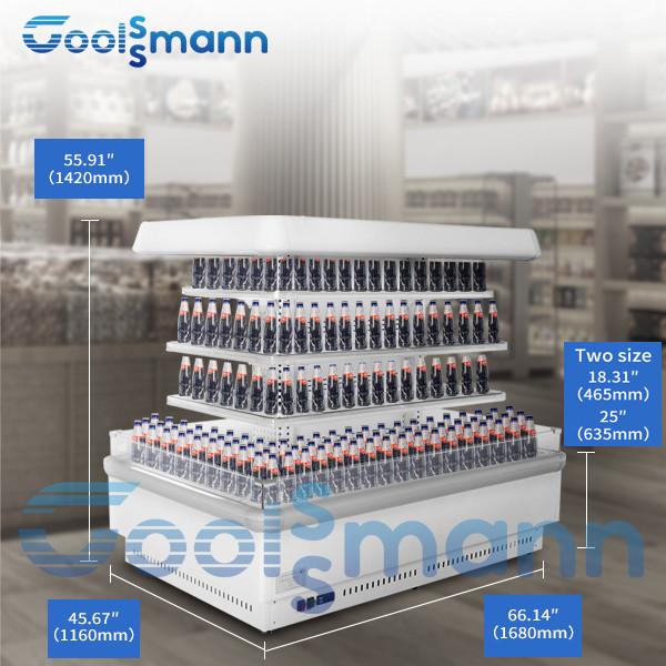 Mini Half Height Food Display Cooler Multideck Beverage Cabinet Refrigerated