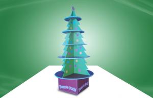 Quality Recycled POS Cardboard Displays Christmas Tree Design Display Stand For Kid Items wholesale