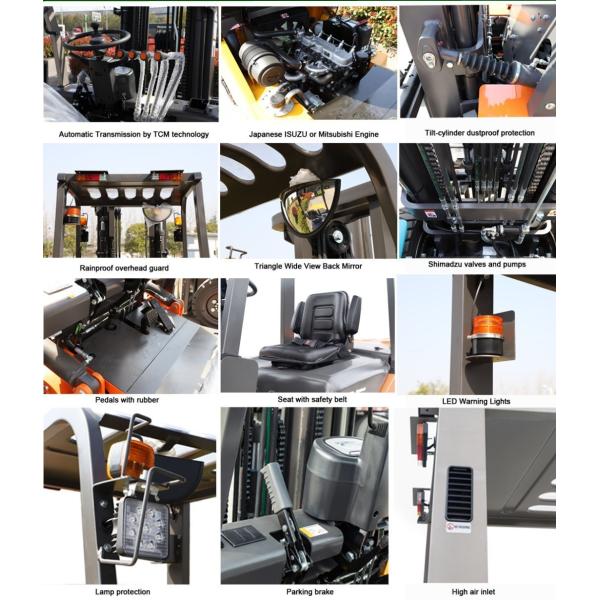 5 Ton 6 Ton 7 Ton 8 Ton 10 Ton Diesel Lp Gas Electric Forklift with Paper Roll Clamp