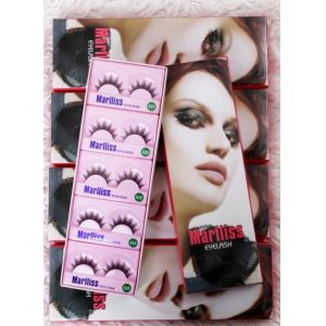 Natural Looking Synthetic False Eyelashes 10 Pairs , Permanent Fake Lashes