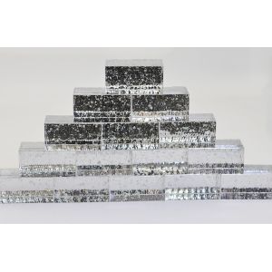 Quality Eco Friendly Parallel Crystal Predrilled 6x8 Glass Block Bricks wholesale