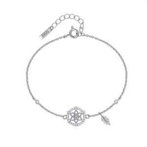Quality Flower Sterling Silver Jewelry Bracelets wholesale
