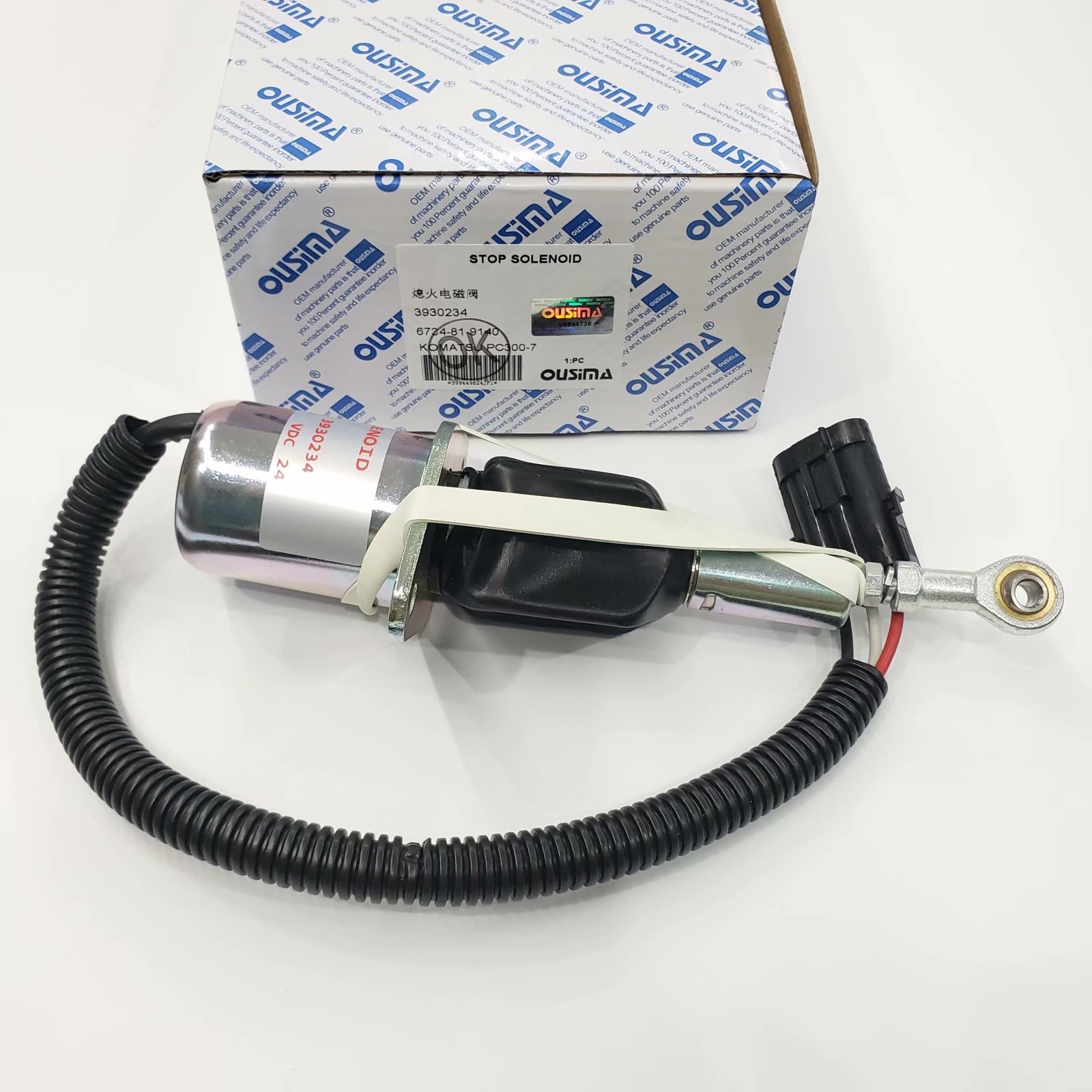 OUSIMA Fuel Shutdown Solenoid Valve Diesel Shut Off Solenoid 3930234 6734-81-9140 For Komatsu PC300-7 PC360-7