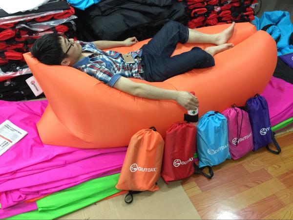 Inflatable sleeping bag, Air Filling Banana Sleeping Bag, inflatable sleeping