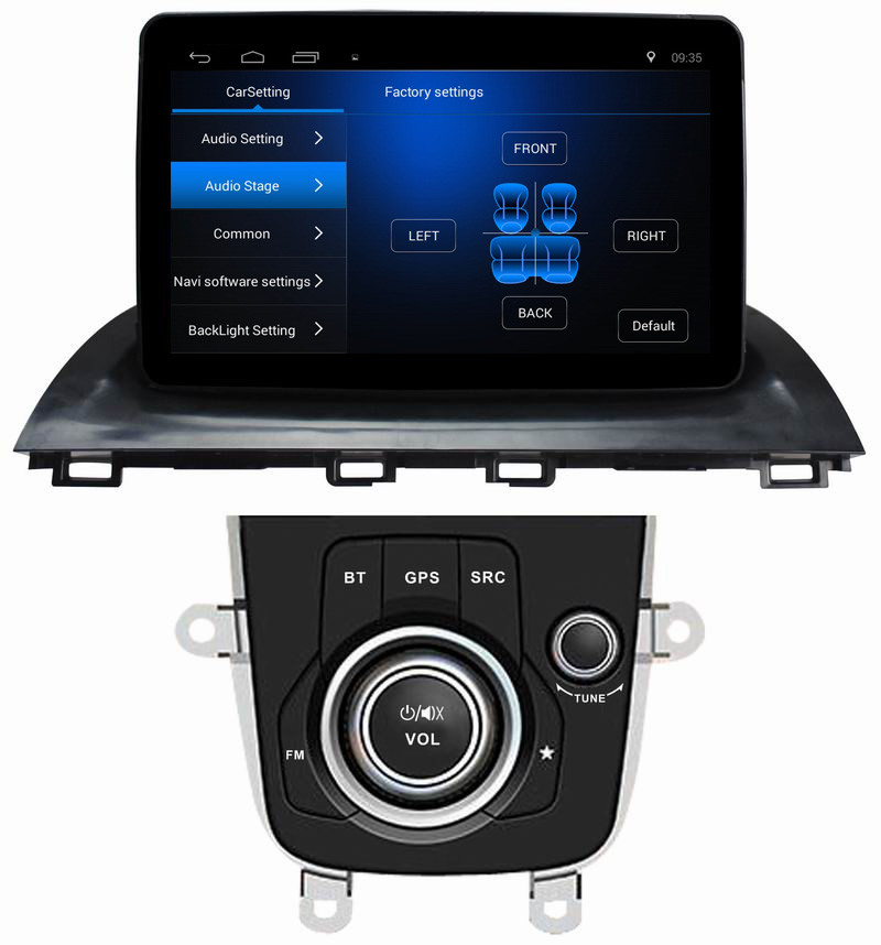 Ouchuangbo 9 inch car radio stereo touch screen for Mazda 3 Axela 2 with gps navi BT USB wifi android 8.1 system