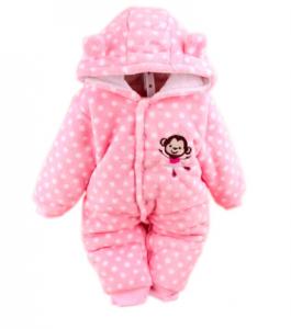 Quality Winter custom baby clothes fleece lined newborn baby rompers wholesale