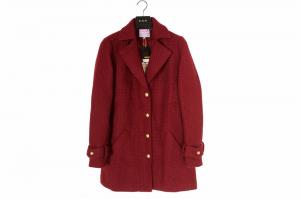 China Stockpapa Autumn Winter Ladies Knit Burgundy Longline Blazer on sale