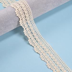 China Embroidery Bridal Wedding Cotton Lace Trim Milk Shreds White on sale