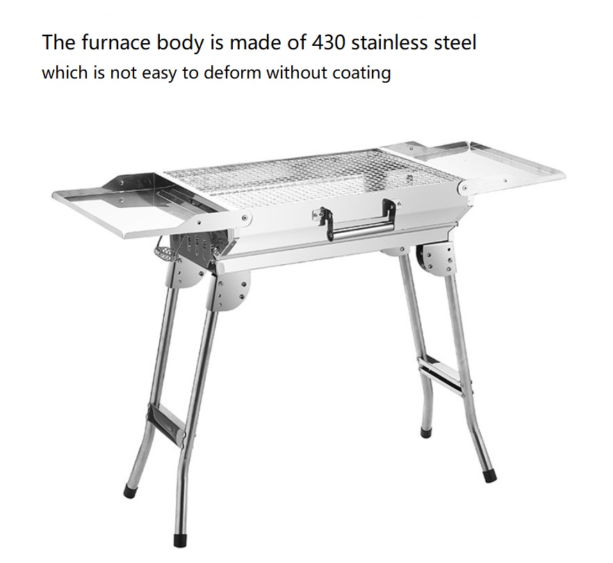 Foldable Small Portable Charcoal Barbecue Grill with Oxygen Depletion Safety Device