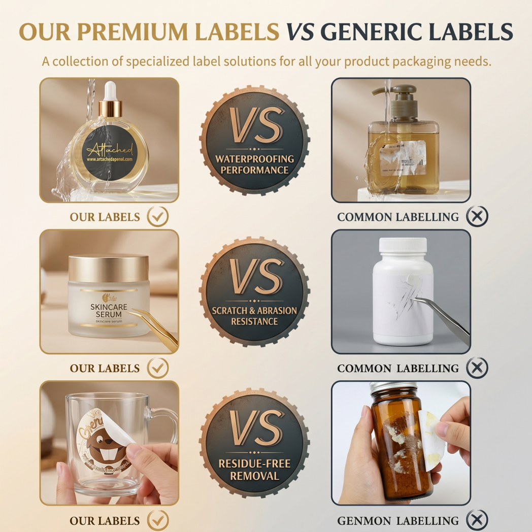 Your Design Peptide Bottle Labels Biotechnology Sample Bottles Small MOQ Factory Price Alcohol Resistant Waterproof