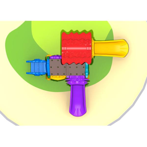 Shining Colors Kids Plastic Playground Equipment Toddler Garden Toys 4CBM Volume
