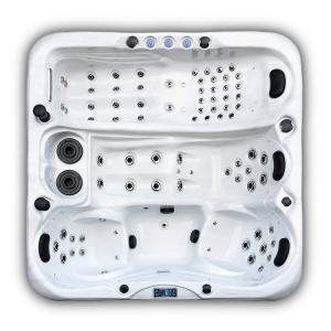 China Deluxe Big Size Square Acrylic Bath Tub Whirlpool For Jacuzzi on sale